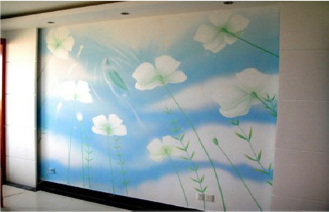 佳县画墙绘怎么画好白云的蓬松感？