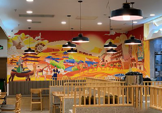 佳县商业空间彩绘介绍。