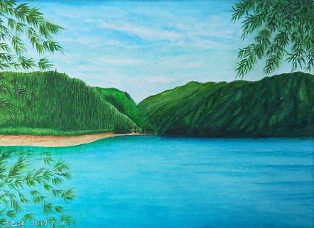 佳县在墙绘中,如何绘画绿水青山?