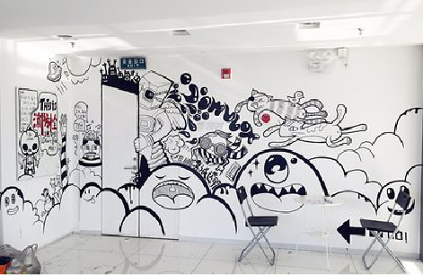 佳县手绘墙并非传统涂鸦。