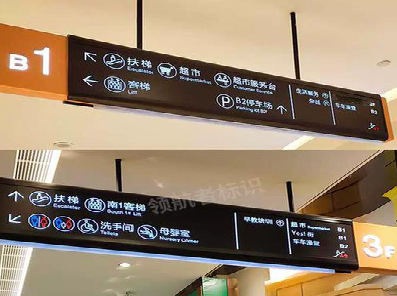 佳县如何通过商场标识牌引导客流分布？